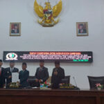 Suasana rapat paripurna DPRD Sampang tentang penyampaian laporan dan rekomendasi pansus terhadap LKPJ Bupati tahun anggaran 2022.