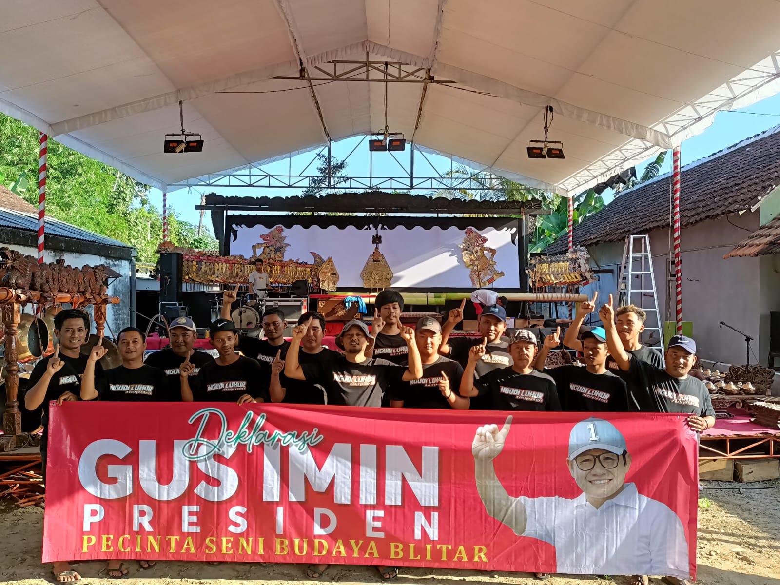Deklarasi dukungan Cak Imin Presiden di Desa Kuningan, Kecamatan Kanigoro, Kabupaten Blitar, Sabtu 22 Juli 2023.