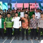 Wakil Bupati Tulungagung, Gatut Sunu Wibowo menghadiri resepsi pelantikan Pimpinan Anak Cabang Gerakan Pemuda Ansor bersama lembaga Kecamatan Gondang masa khidmah 2023-2025.