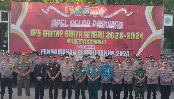 Apel Operasi Mantap Brata Semeru Digelar Polresta Sidoarjo