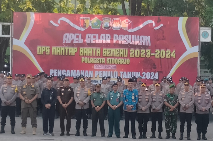 Apel Operasi Mantap Brata Semeru Digelar Polresta Sidoarjo
