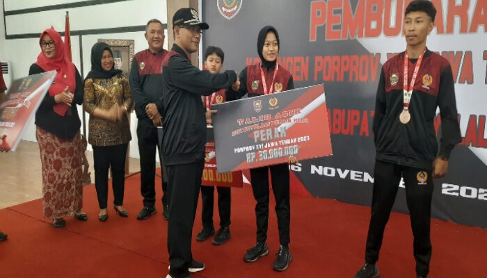 Kontingen Porprov Boyolali Terima Bonus dari Pemkab