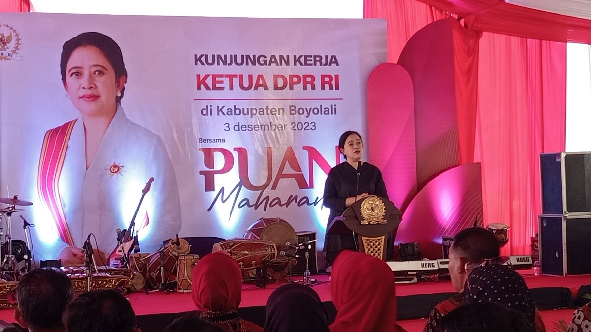 Puan Maharani Tanam Pohon Kantil di Wisata Indrokilo Boyolali