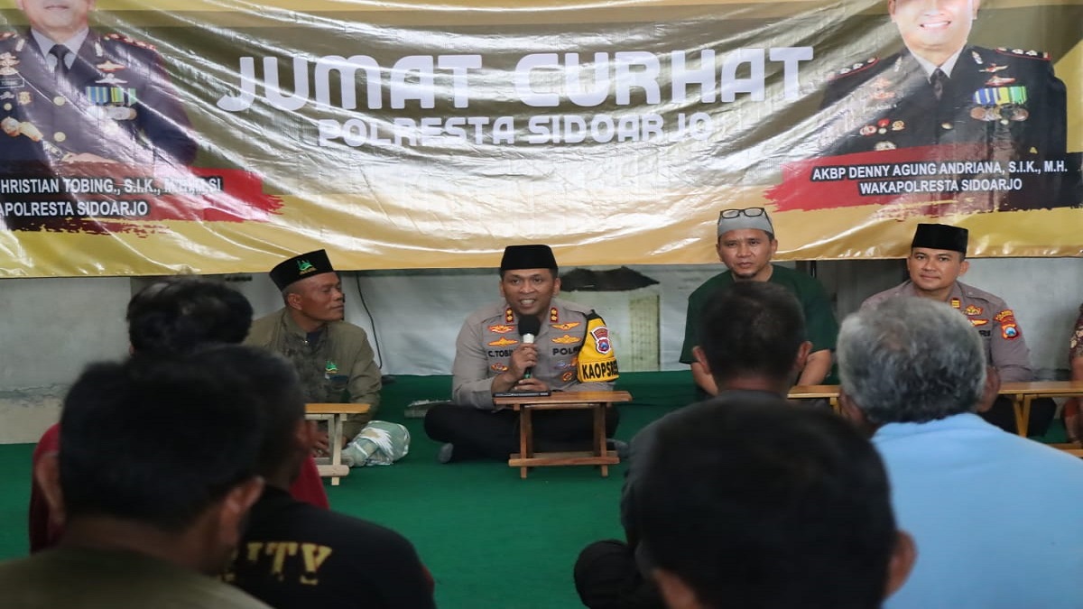 Himbauan Kapolresta Sidoarjo Jelang Nataru Dalam Jumat Curhat