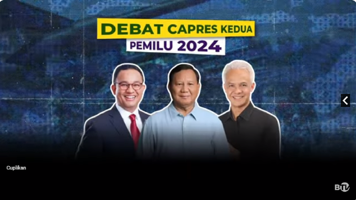 Live Streming Debat Capres Kedua Pemilu 2024