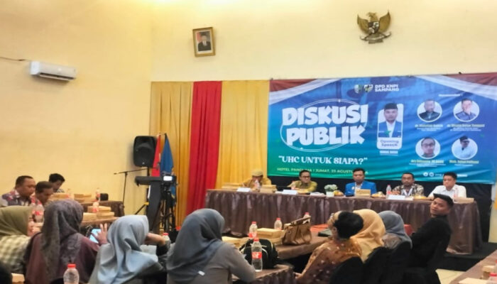 Diskusi Publik DPD KNPI Sampang Tentang UHC,  Mencerahkan