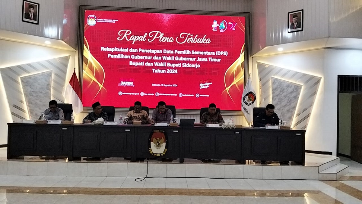 KPU Sidoarjo Gelar Rapat Pleno Terbuka