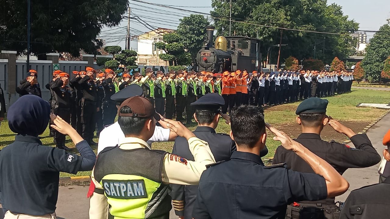 KAI Daop 5 Purwokerto Gelar Apel Pasukan Angkutan Natal 2024 dan Tahun Baru 2025