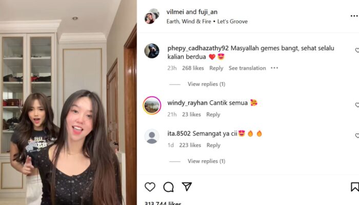 Fuji dan Vilmei Dipuji Sama-sama Cantik, Netizen: Penontonnya hampir 4 juta
